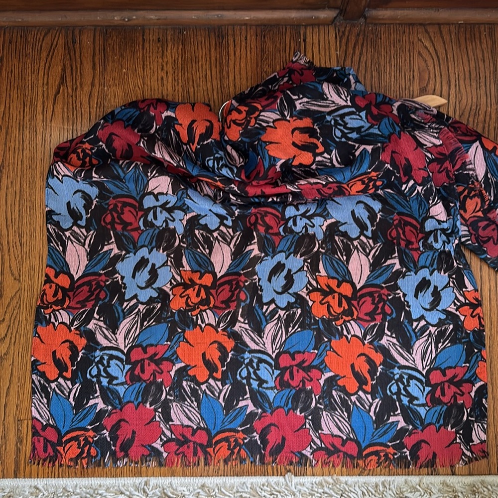 J. Crew Multi Colored Rectangle Scarf - Picture 3 of 4
